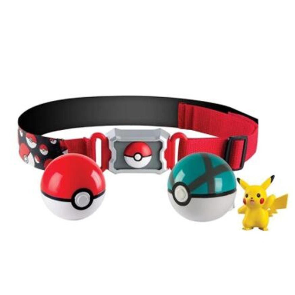 Bộ đồ chơi gồm thắt lưng và bóng poke chứa mô hình pokemon nhiều kiểu tùy chọn làm quà tặng cho bé