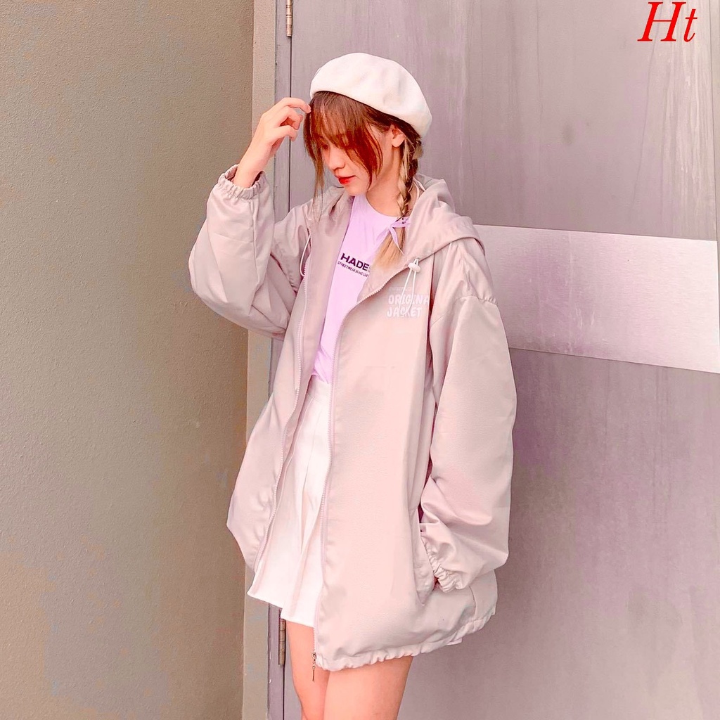 Áo Khoác Kaki Nữ Chun Tay OR Form Rộng Dây Rút Chống Nắng Unisex Cực Hot Hit - Kim Dung Fashion Store