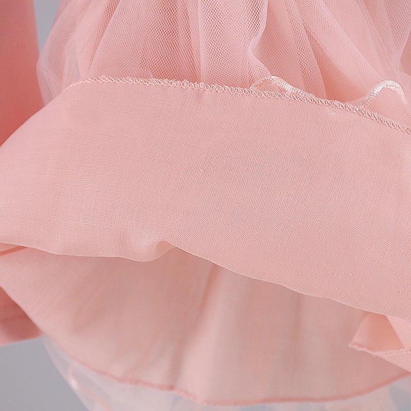 Váy công chúa phối ren kim tuyến - đính kim sa nổi cực xinh cho bé gái size 73-110 (7~17kg)