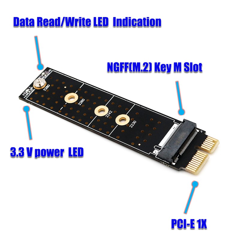 Bộ đầu ghép nối NVME SSD M2 PCIE X1 | WebRaoVat - webraovat.net.vn
