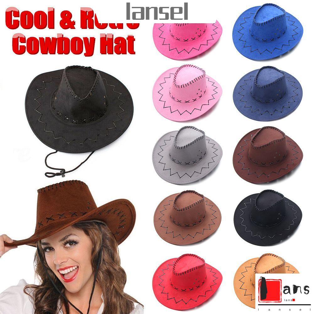 Mũ Cao Bồi Da Lộn Nhiều Màu Sắc Phong Cách Jazz Phương Tây Thời Trang Cho Nam Nữ