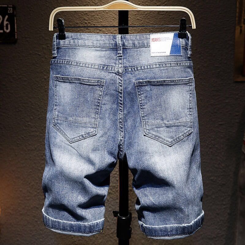 Quần Short Jean Rách Màu Sắc Cá Tính Thời Trang Cho Nam Phong Cách Hàn Quốc