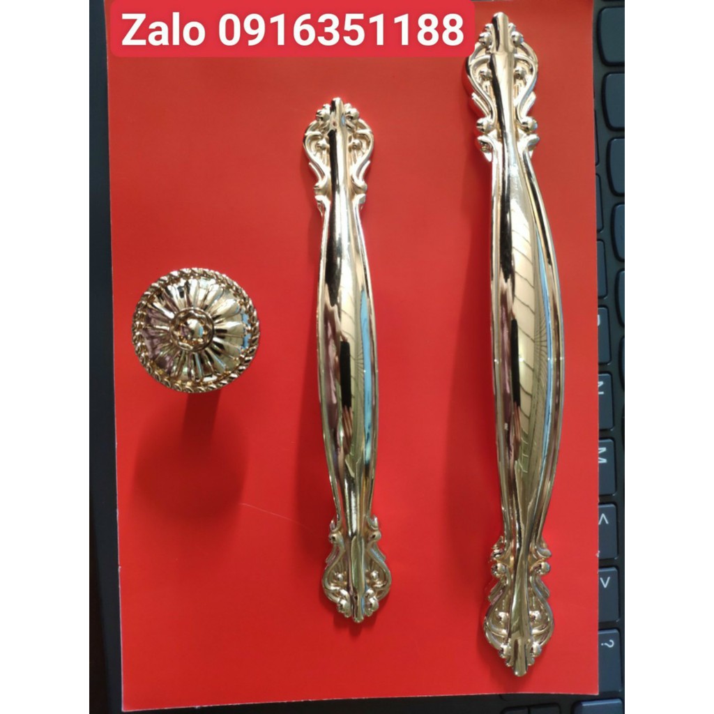 Tay nắm tủ hoa vàng cao cấp, hàng dày dặn chắc chắn