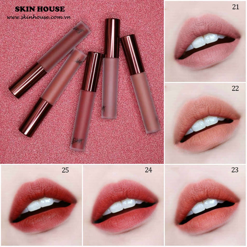 Son kem lì BBIA Velvet Lip Tint version 3 màu 03,04,15