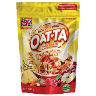 Ngũ cốc Yến mạch trái cây Hạnh nhân - Phô mai OATTA túi 300g