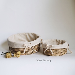 Rổ mây nước - rổ tròn đựng phụ kiện trang sức mỹ phẩm - rổ để tủ quần áo bàn trang điểm