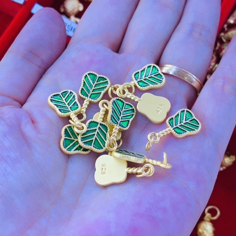 Charm Quạt Ba Tiêu Xanh làm vòng DIY