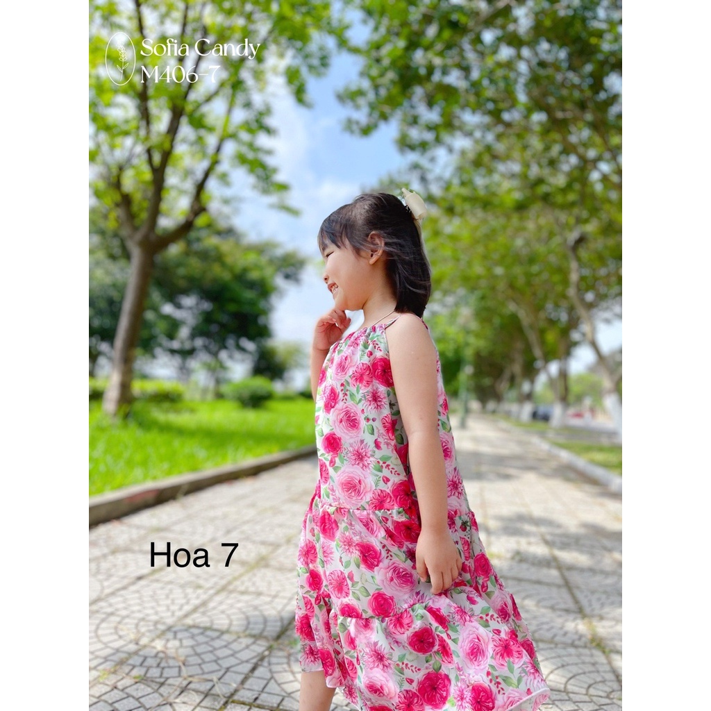 Váy hai dây voan Sofia Candy nhiều màu hoa - bảng màu 2