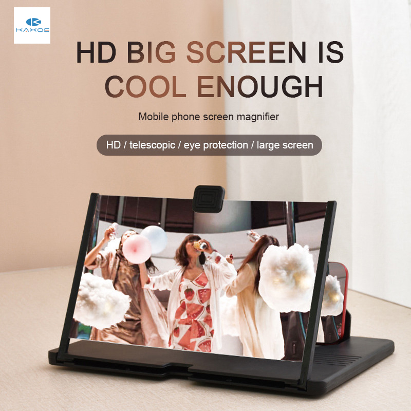 Bộ Phóng To Màn Hình Điện Thoại KAXOE 3D 12 inch Xem Videp HD Bảo Vệ Mắt Chống Ánh Sáng Xanh Thiết Kế Gấp Làm Giá Đỡ