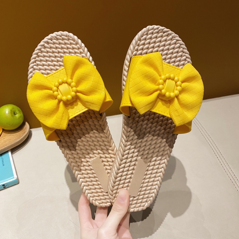 Dép đế mềm IELGY đính nơ ngọt ngào thời trang cho nữ