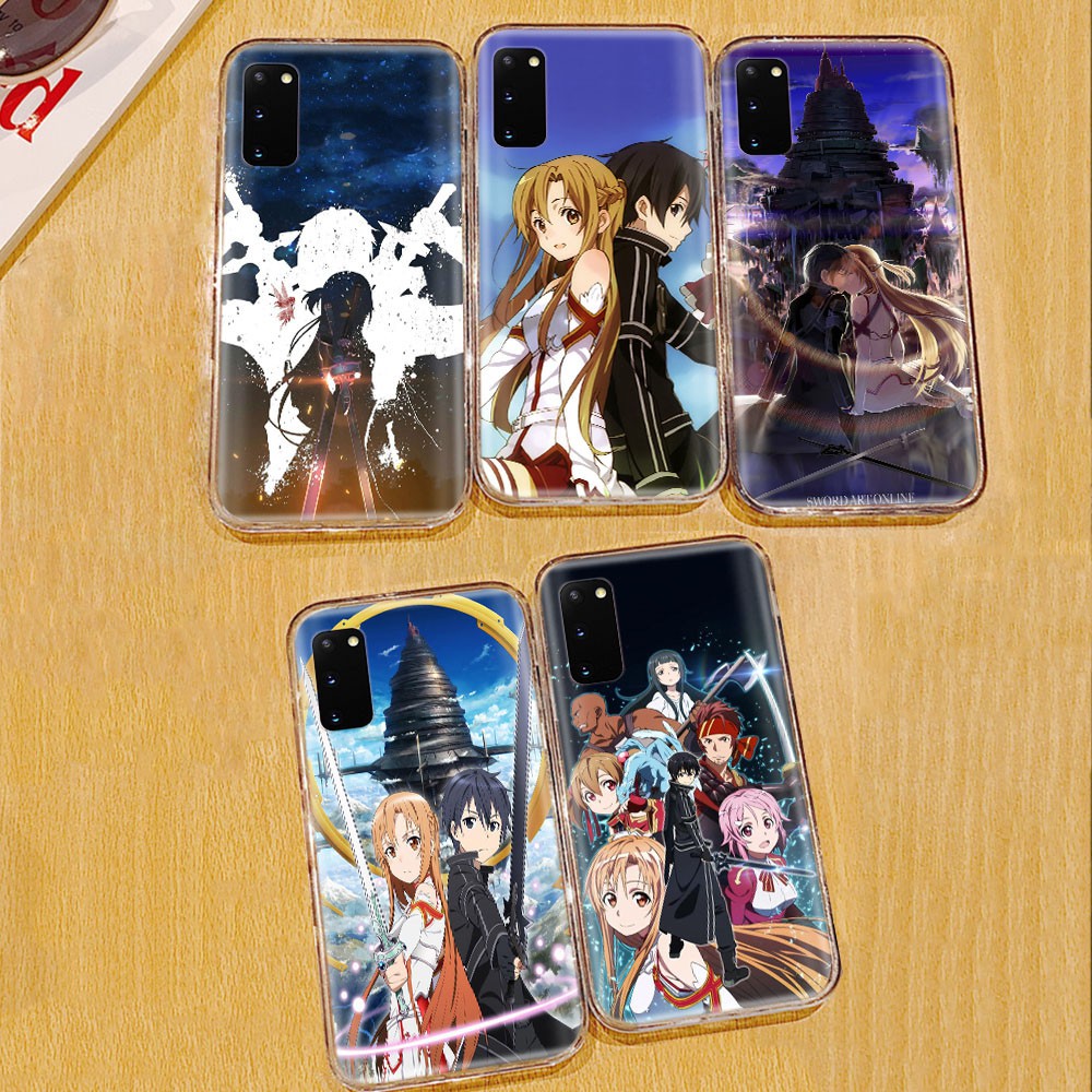 Ốp Điện Thoại Trong Suốt Hình Anime Sword Art Online Ta117 Cho Samsung Note 8 9 10 Lite 20 Ultra A5 Plus