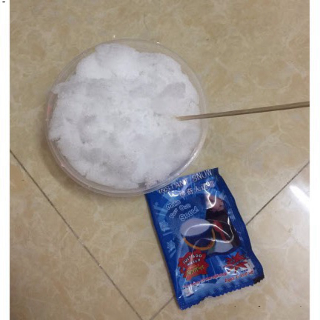 Tuyết nhân tạo bông tuyết bạc nguyên liệu làm Slime 8g (giá