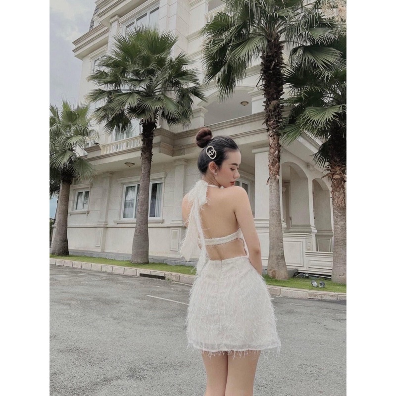 ĐẦM CỔ YẾM LÔNG VŨ HỞ LƯNG