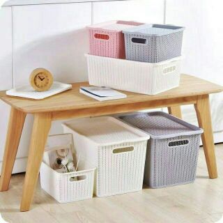 Rổ đựng đồ đa năng giả mây cao cấp có nắp