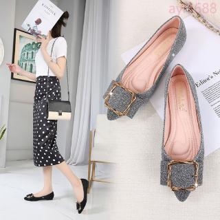Giày Búp Bê Nữ Mũi Nhọn Size Lớn