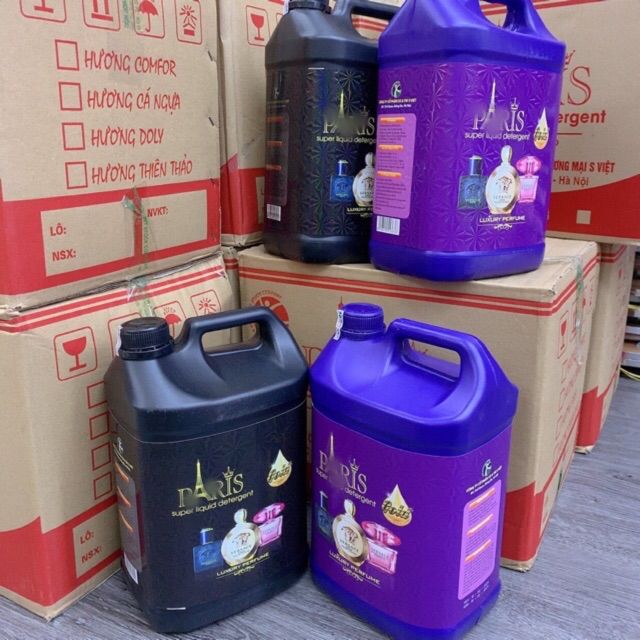 Can Nước Giặt Xả 2 in 1 Paris 5000ml - Hương Nước Hoa ( 5L /Can )