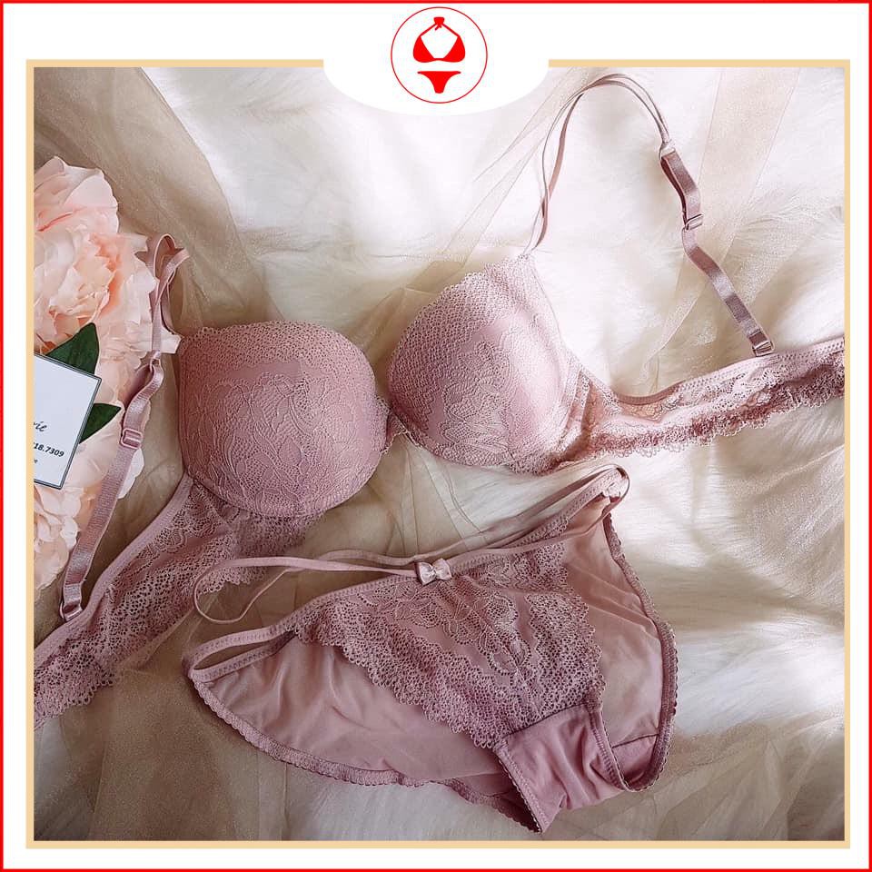 Bộ đồ lót  [nâng ngực ] ,set đồ chip Vic ren quần dây có gọng đệm nâng ngực C199 | BigBuy360 - bigbuy360.vn