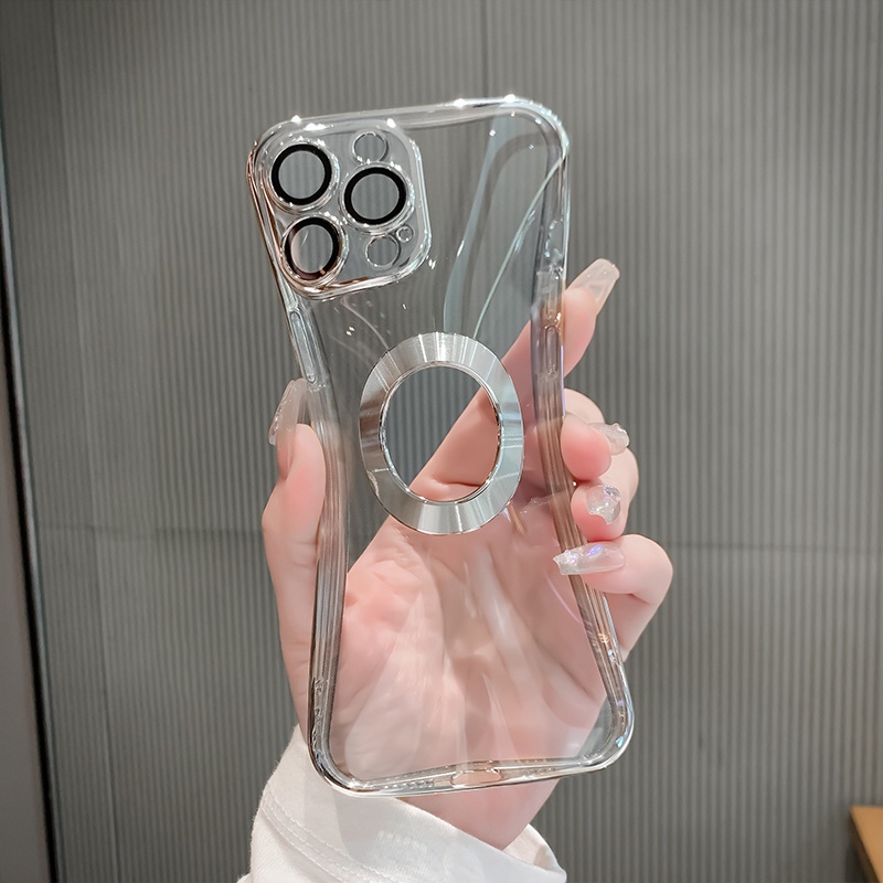 Ốp Điện Thoại Silicon Mềm Cao Cấp Trong Suốt Chống Sốc Bảo Vệ Lens Cho iPhone 12 13 Pro Max