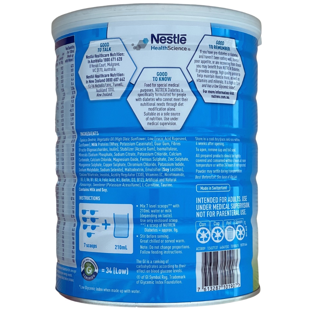 Sữa Bột Nestle Nutren Diabetes 770g Dành Cho Người Tiểu Đường Date 9/2023