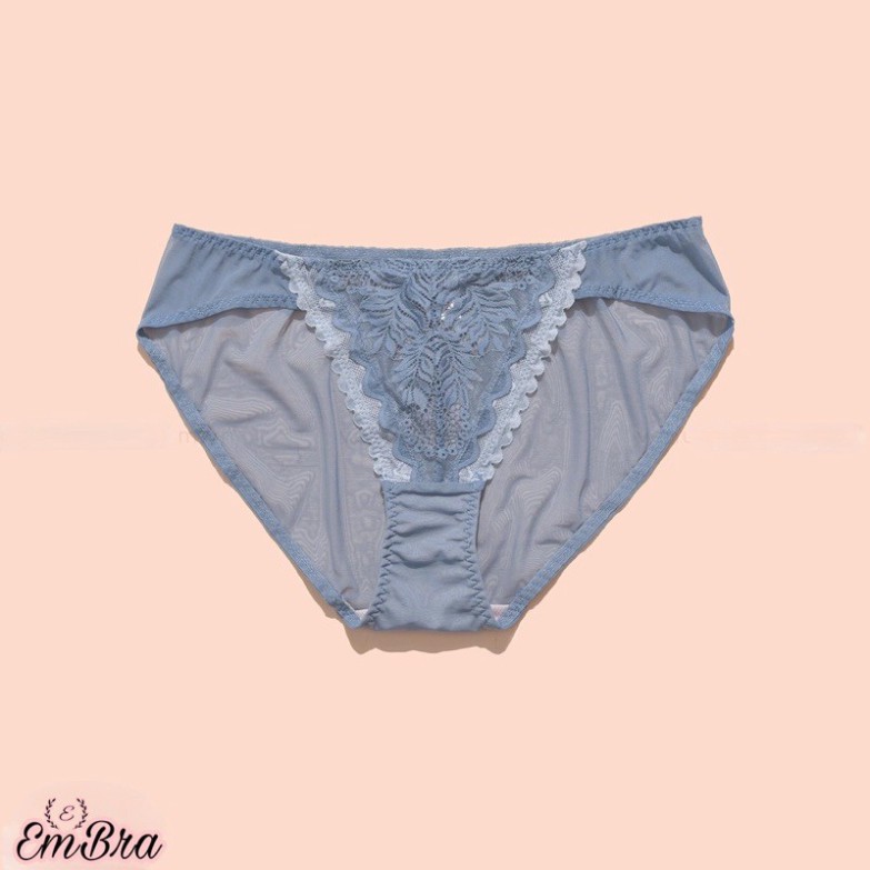 Bộ Đồ Lót Nữ Ren Hoa Chéo Đệm Hơi Nâng Ngực Vừa 3cm Siêu Mềm Mại, Đồ Lót Không Gọng EBB22