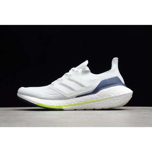 Giày thể thao chạy bộ Adidas Ultraboost 21 FY0371 thiết kế năng lượng mặt trời màu trắng/vàng 2021 * `