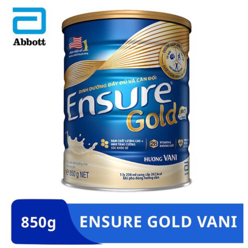 Sữa bột Ensure Gold Vani 850g