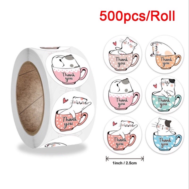 Cuộn Sticker 500 tem - đường kính 25mm