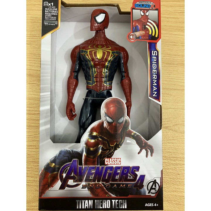 Đồ Chơi Mô Hình Siêu Anh Hùng Spiderman Nhựa Đặc Cao 30cm Có Đèn Led Đỏ Và Phát Nhạc Cho Bé Thích Sưu Tầm