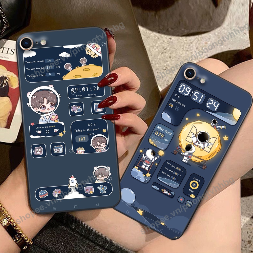 Ốp lưng Iphone 5/5S/5SE- IPHONE 6/6S-IPHONE 6/6S PLUS-IPHONE 7/8-IPHONE SE 2020 phi hành gia hoạt hình 3D cute giá rẻ