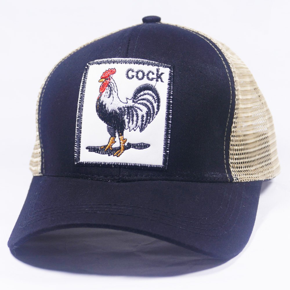 Nón kết lưới thêu hình con gà COOK cao cấp, khóa nhựa - Kiểu dáng thời trang cá tính thích hợp cho mọi người