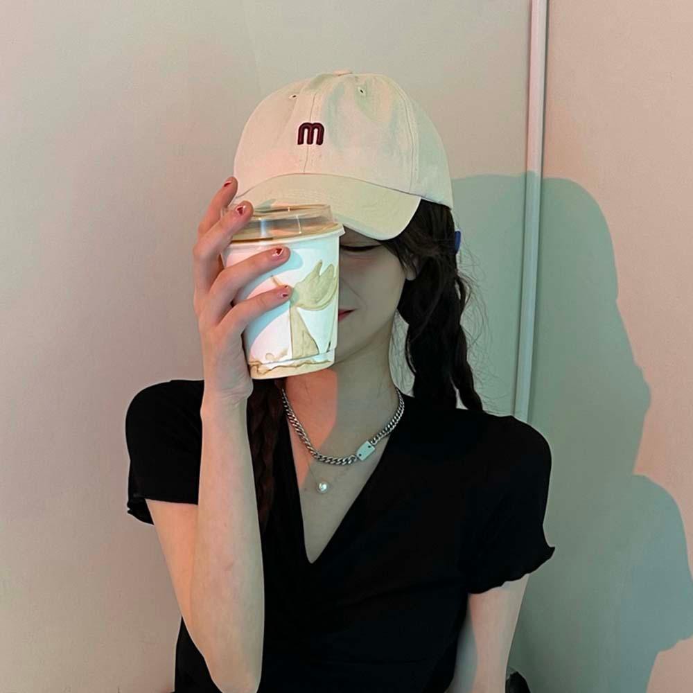 Lưng Mũ Lưỡi Trai Thêu Chữ M Phong Cách Hip Hop Hàn Quốc Thời Trang Mùa Hè 2life