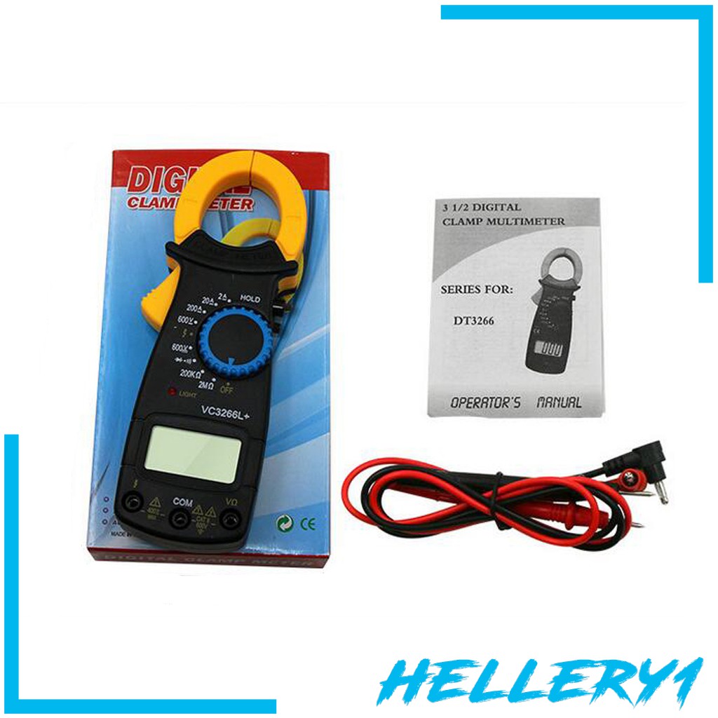 [Hellery1] Kẹp Vạn Năng Kế Kỹ Thuật Số AC DC Đo Điện Áp Ampe Kế Ampe Kế