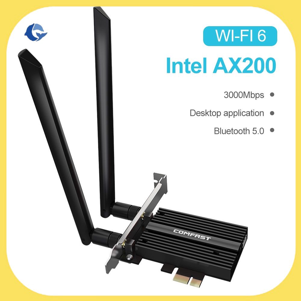 Card mạng không dây 3000mbps Wifi 6 Intel Ax200 Pro Pcie Bluetooth 5.0 Ax200Ngw 2.4g / 5g 802.11 Ax R