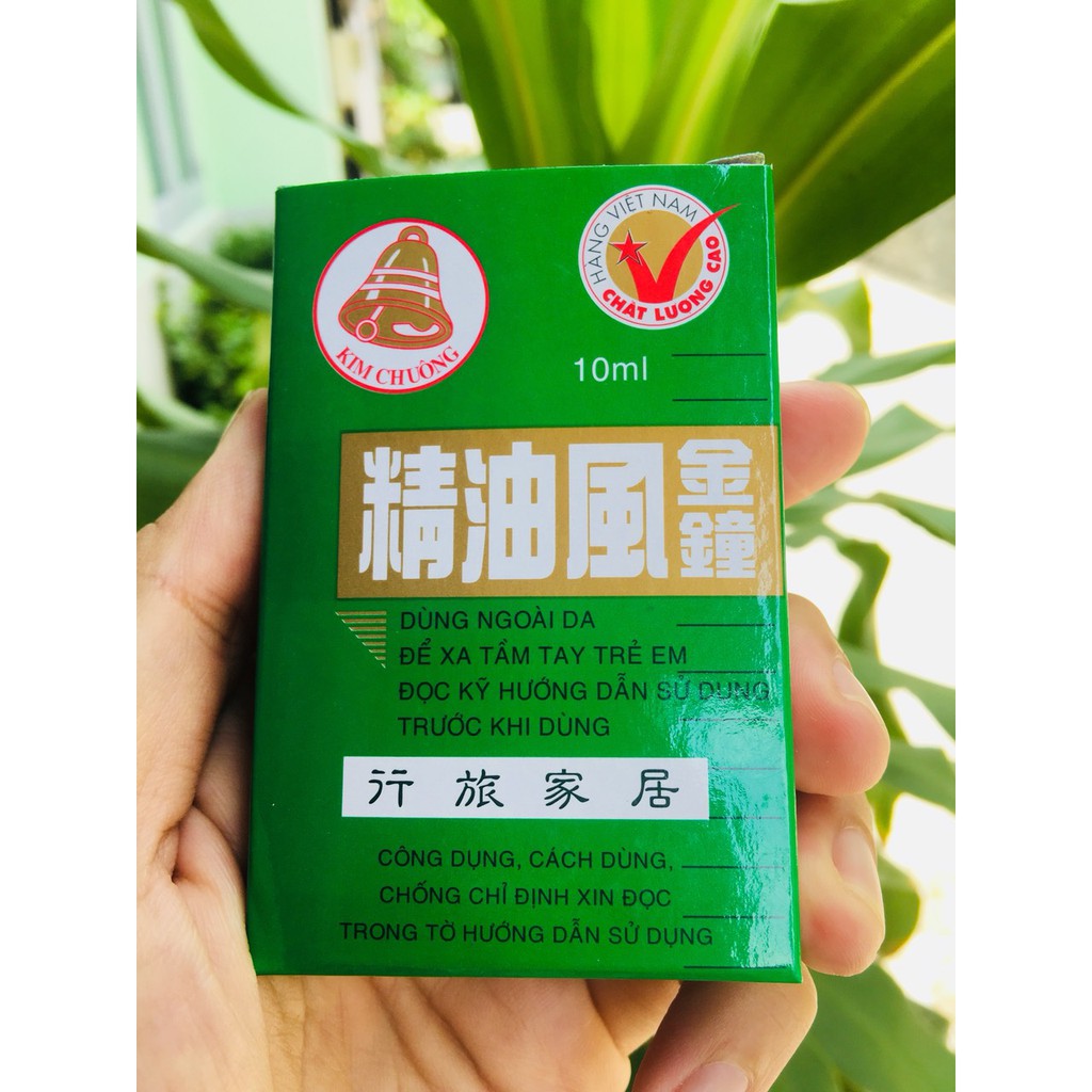 Dầu gió Kim Chuông 10ml - Hương thơm dễ chịu - hàng Việt Nam chất lượng cao