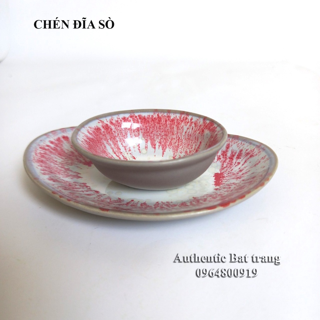 Đĩa sò, chén sò đựng mứt, bơ, Muối tiêu SIÊU XINH- Sản phẩm gốm sứ Authentic Bát Tràng