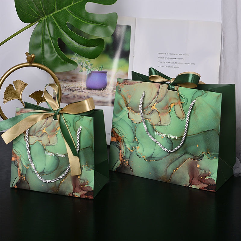 Túi Giấy Đựng Quà Cao Cấp Đính Nơ Cỡ Vừa Và Nhỏ