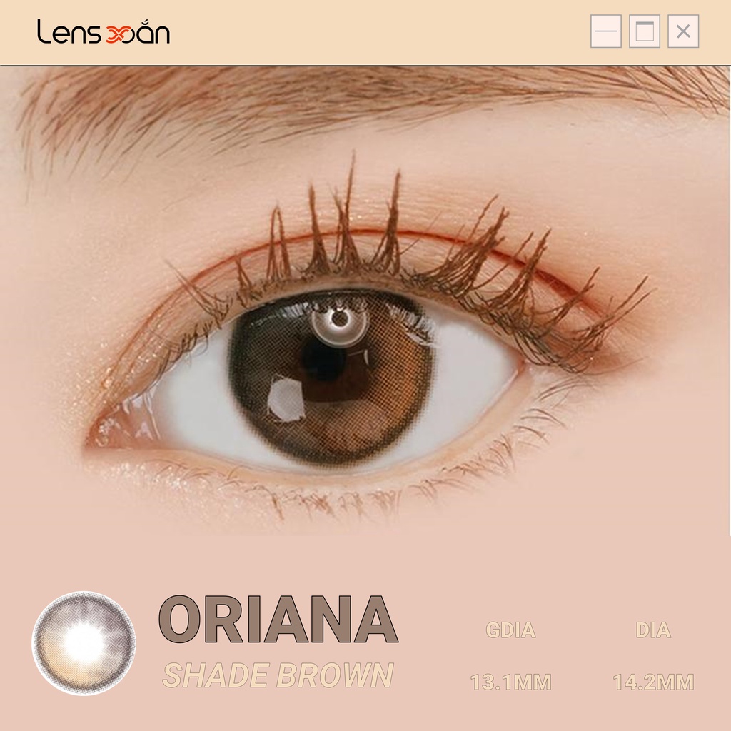 KÍNH ÁP TRÒNG ORIANA SHADE BROWN CỦA ISHA : Lens nâu tạo highlight phủ bóng cho mắt | Lens Xoắn