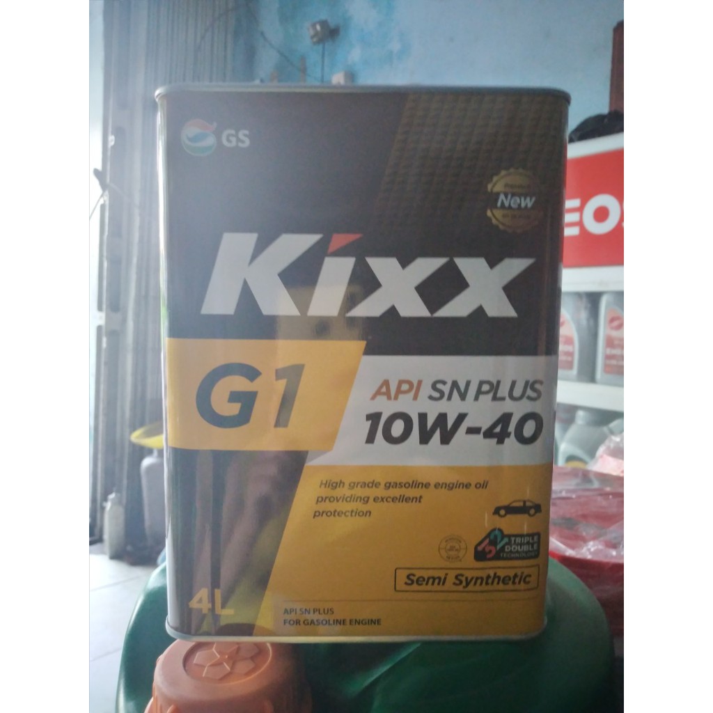 Dầu nhớt bán tổng hợp Kixx G1 10W-40 API SN/CF thùng thiếc 4 lít