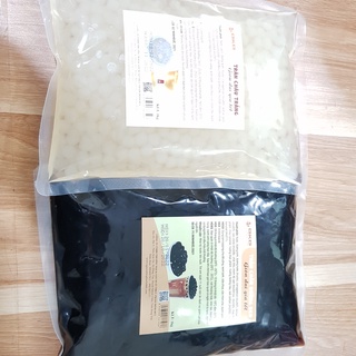 Trân châu giòn 3q hãng BKB gói 1kg có 2 vị hoàng kim và đường đen