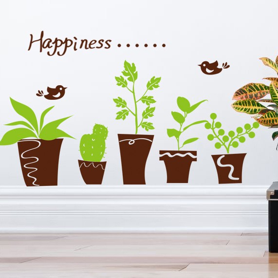 Decal Dán Tường Chủ Đề Hình Hoa - Được Chọn Mẫu