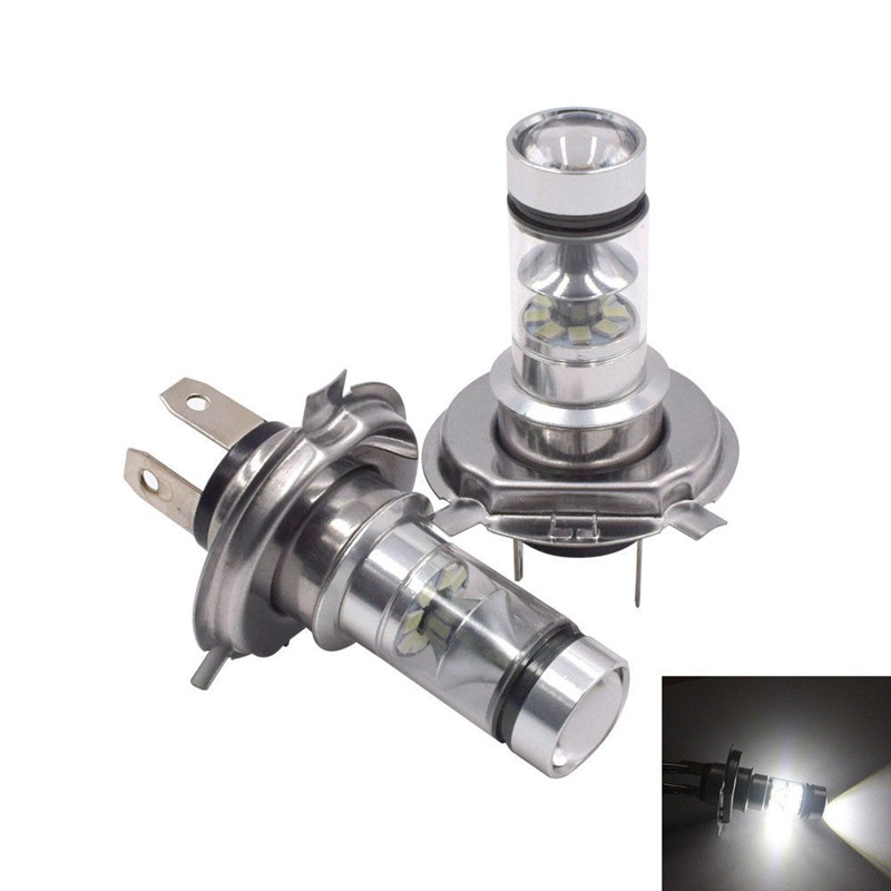 Set 2 Bóng Đèn Pha LED 20 Bóng Chống Sương Mù Ánh Sáng Trắng 6000k H4 Hb2 9003 100w