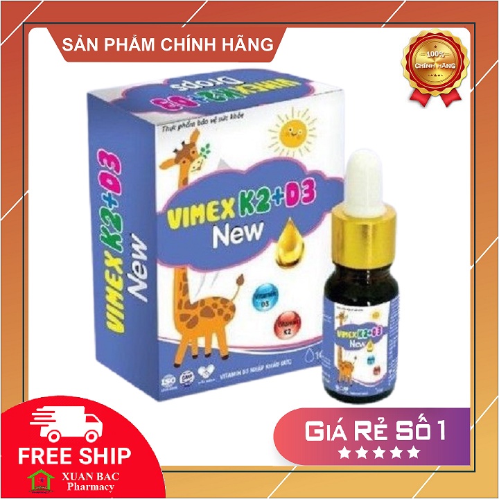 Bổ xung vitamin D3+K2 nhập khẩu từ Đức nhỏ giọt cho trẻ sơ sinh. Bổ sung D3 Mk7 giúp hấp thu canxi tối đa