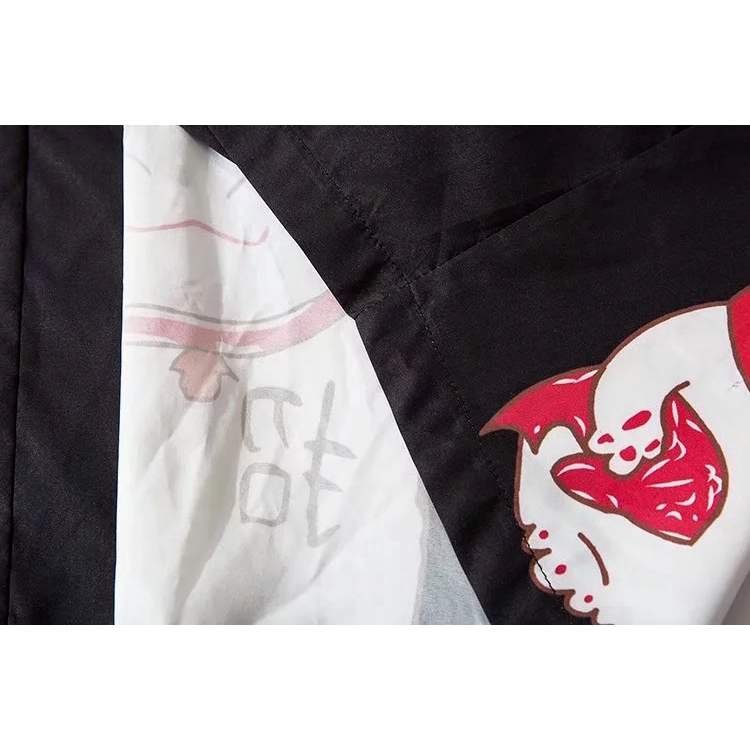 Fashion Pink Black Lucky Cat Women Men's Kimono Outer Blouse Japanese Loose Harajuku Unisex Clothes | BigBuy360 - bigbuy360.vn