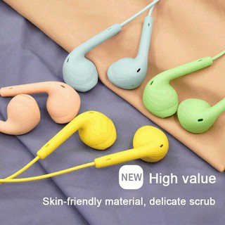 Tai nghe nhét tai có dây U19 giắc cắm 3.5mm âm thanh Hifi tích hợp micro màu macaron chất lượng cho Android & iOS
