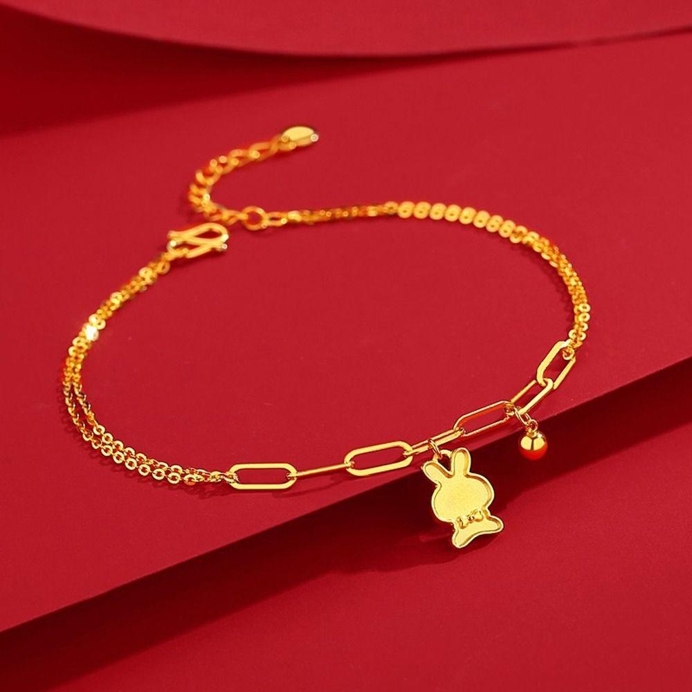 Vòng cổ Mở Rộng Làm Quà Tặng Sinh Nhật / Du Lịch Cho Bạn Gái|Trang Sức Thời Trang Bằng Đồng Hình Thỏ Màu