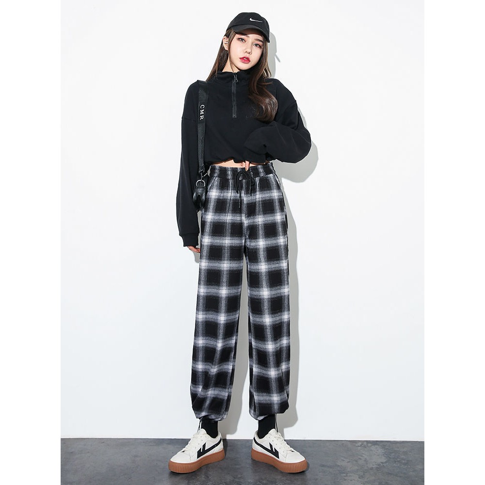 VN Quần Thể Thao Cotton Sọc Ca Rô Thời Trang Cho Nữ 2021 | BigBuy360 - bigbuy360.vn