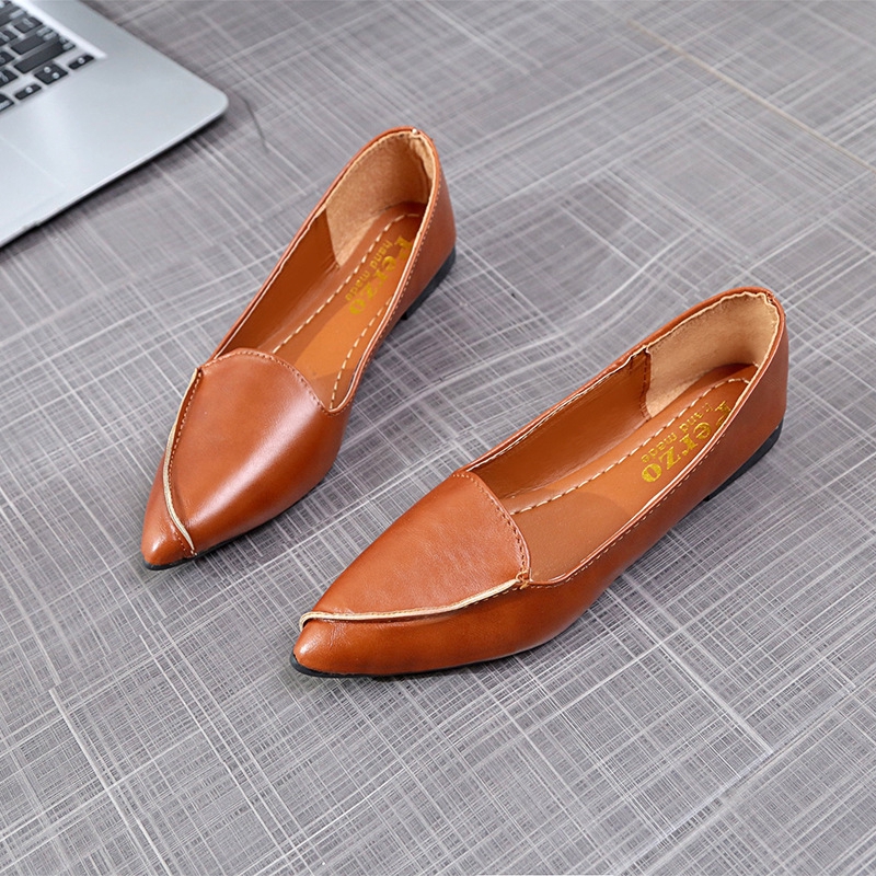 Giày búp bê mũi nhọn phong cách Hàn Quốc thanh lịch dành cho nữ