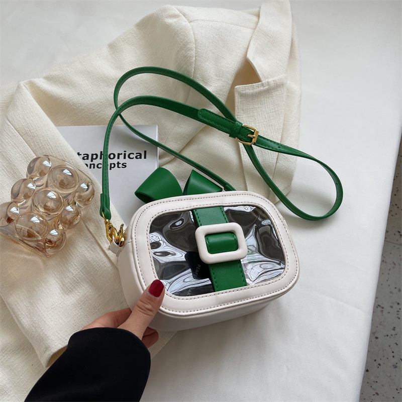 Túi Đeo Chéo Hình Vuông Nhỏ Màu Trong Suốt Dễ Phối Đồ Thời Trang Cho Nữ