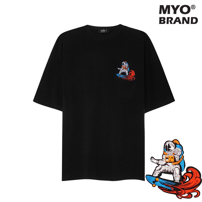 Áo Oversize Nam MYO Vải Cotton Thêu Phi Hành Gia