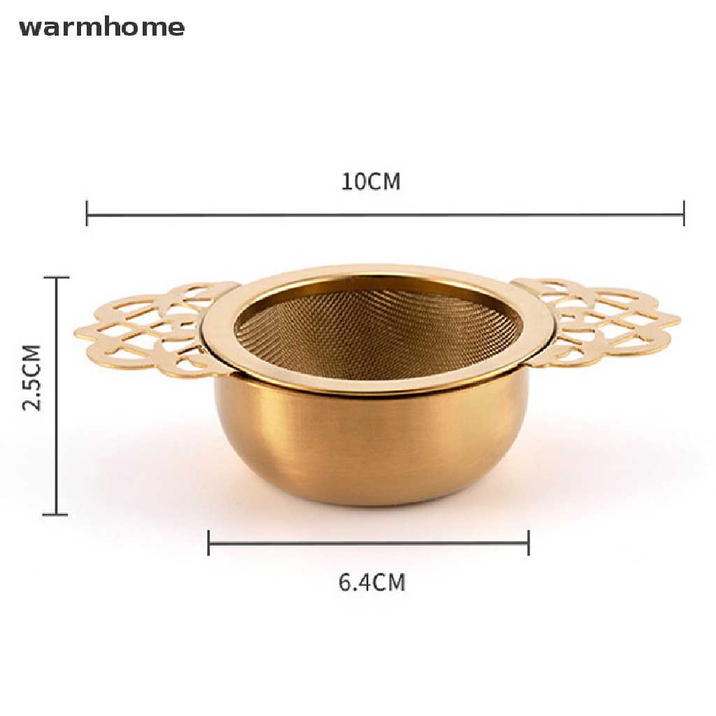 Warmhome Double-layer Fine Mesh Tea Strainer Stainless Steel Filter Sieve Teaware Kitchen RFT